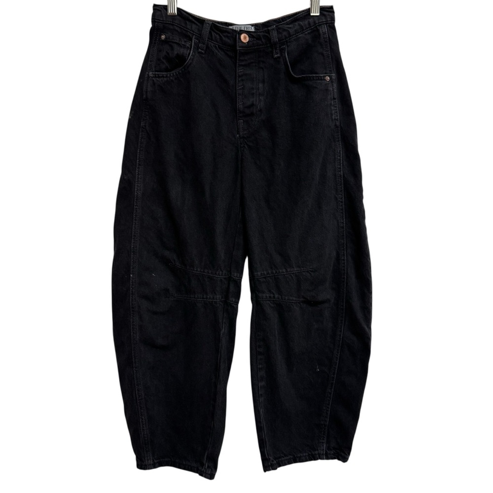 Free People Black Wide Leg Flare Jeans